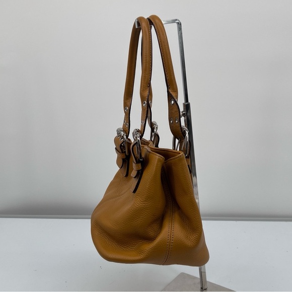 Tignanello Camel Slouchy Shape Leather Shoulder Bag Purse - Picture 4 of 9